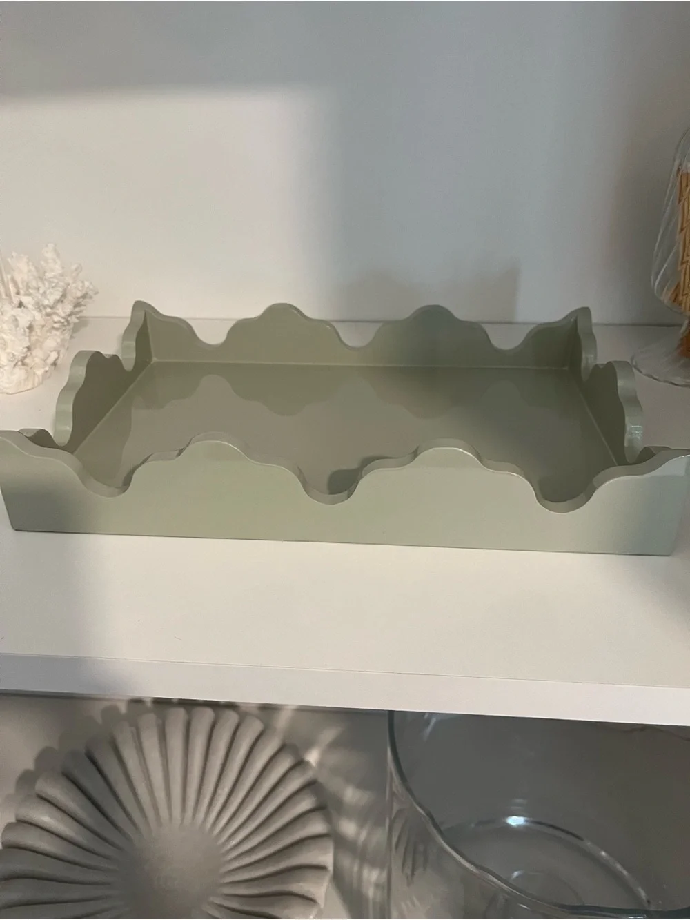Pottery Barn Scalloped Tray